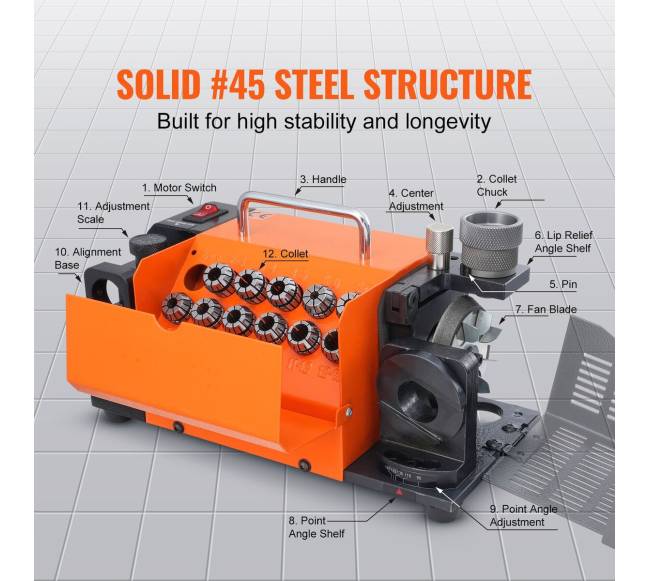 Grąžtų galąstuvas MR-13A 3-13 mm5