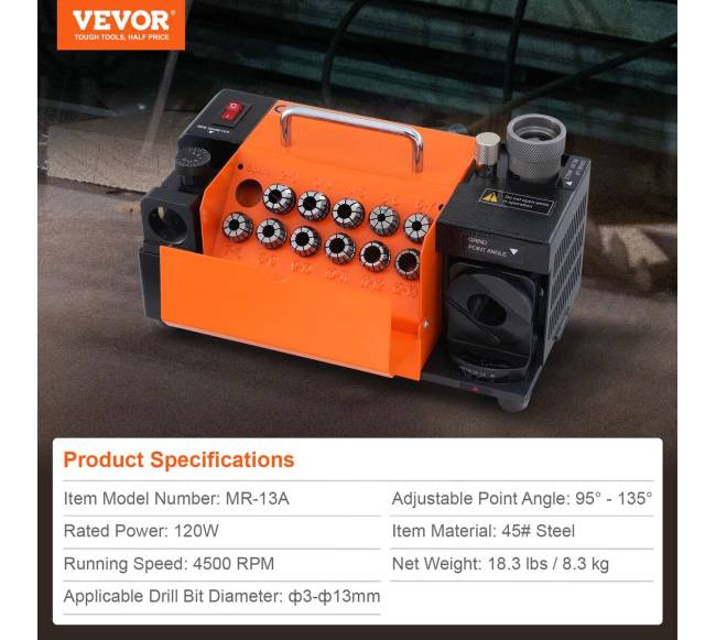 Grąžtų galąstuvas MR-13A 3-13 mm6