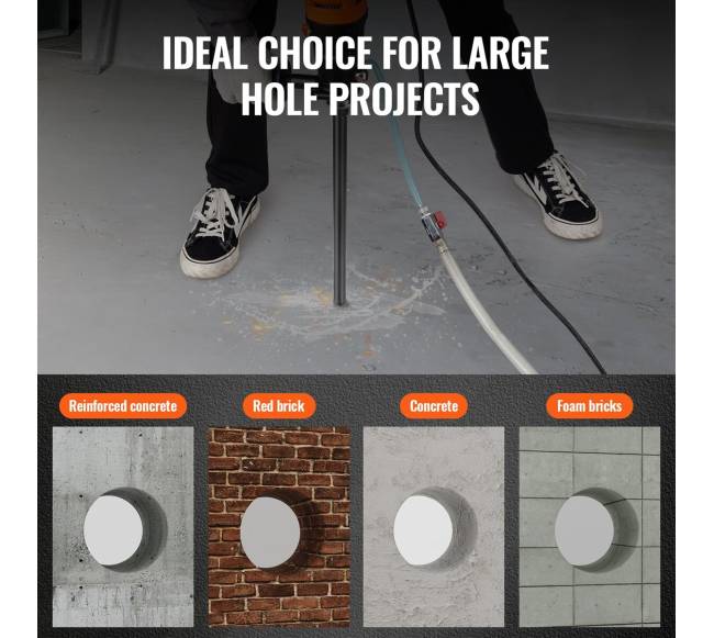 Betonui skirtas šlapioje sąlyje deimantinis grėžtuvas 25,4 mm5