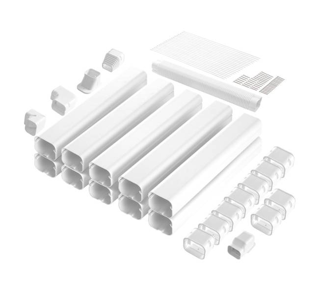 Mini kondicionieriaus vamzdžių danga 75 mm, 5.4 m, balta8