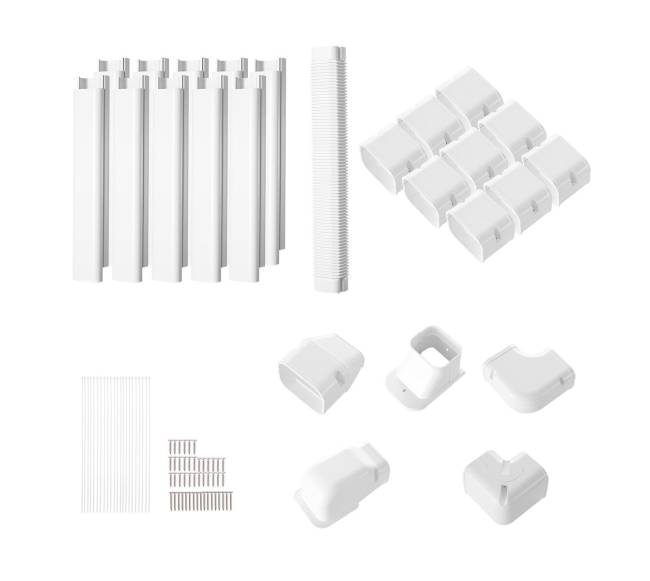 Mini kondicionieriaus vamzdžių danga 75 mm, 5.4 m, balta9