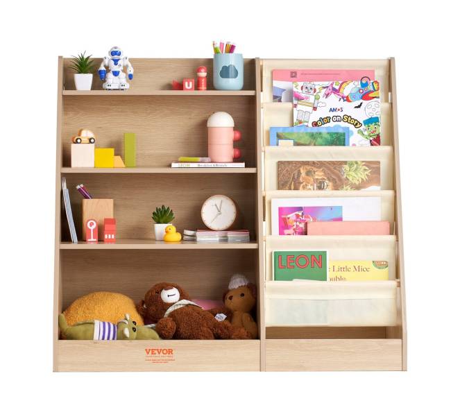 Vaikų medinė knygų lentyna, 4 pakopų9