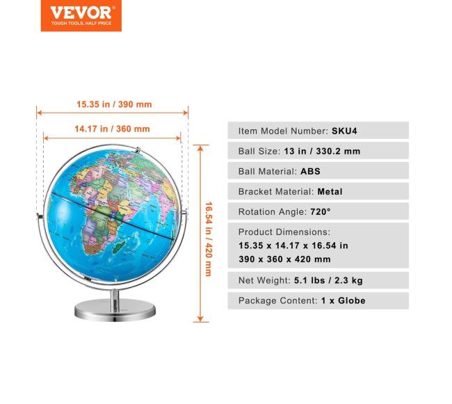 Sukamasis gaublys su stovu, 33 cm6