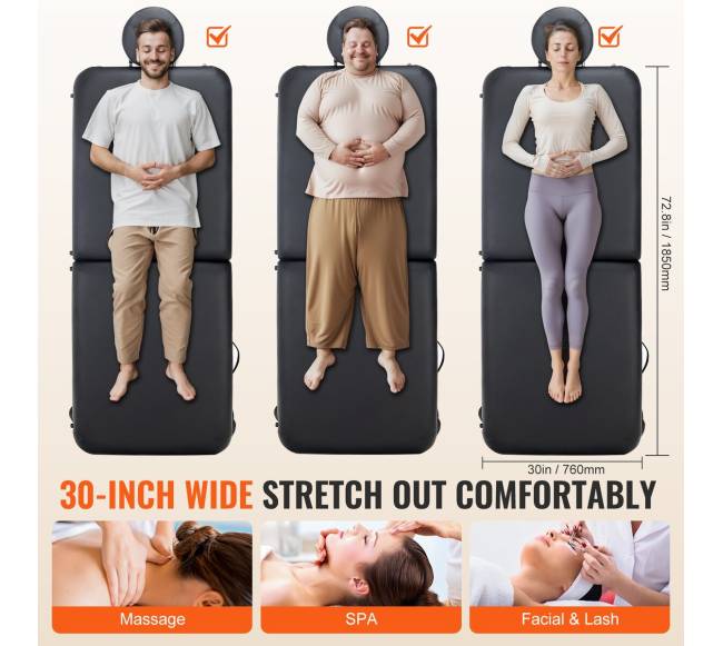 Plati masažo lova su reguliuojamu aukščiu2