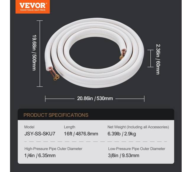 Kondicionieriaus variniai vamzdeliai su kabeliu6