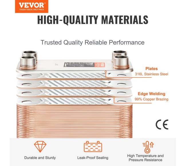 50 plokščių šilumokaitis su 4 MNPT1