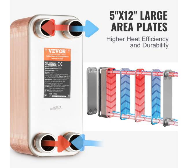 50 plokščių šilumokaitis su 4 MNPT3