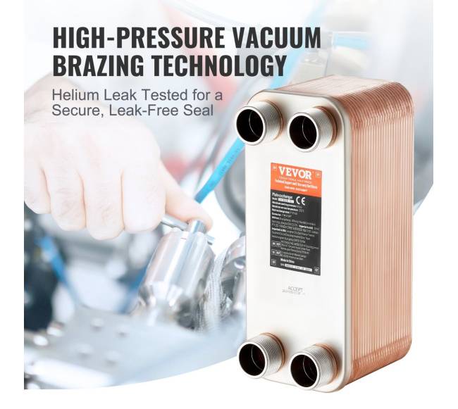 50 plokščių šilumokaitis su 4 MNPT4