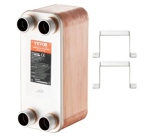 50 plokščių šilumokaitis su 4 MNPT8