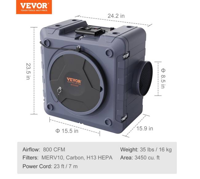 Oro valytuvas su 3 etapų filtracija6