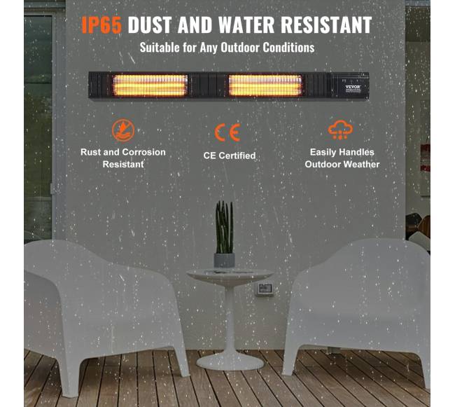 Infraraudonųjų spindulių šildytuvas 3000W su nuotolinio valdymo pultu3