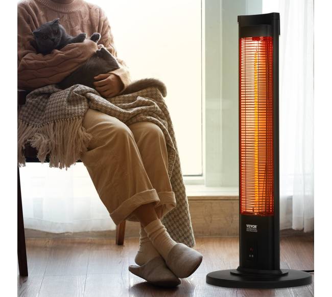 Infraraudonųjų spindulių šildytuvas 2000W su nuotoliniu valdymu7