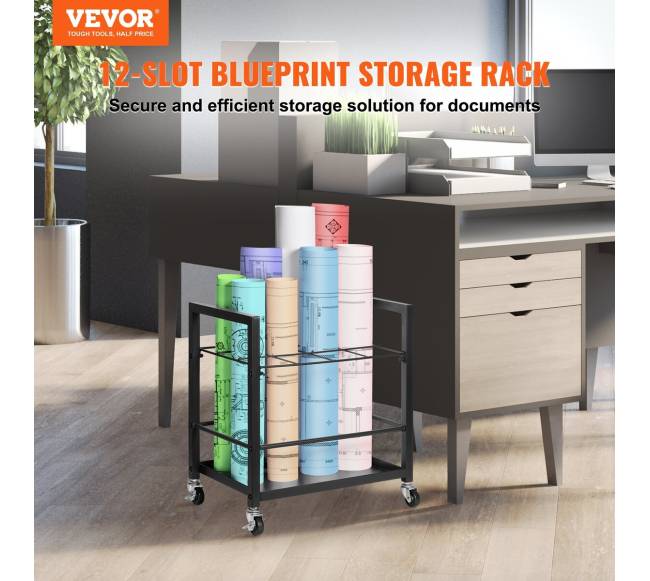 Planų laikymo stovas su 12 skyrių1