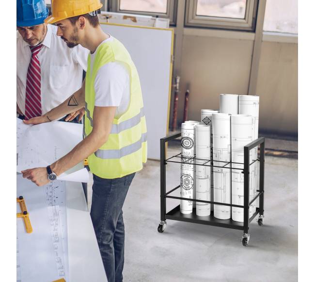 Planų laikymo stovas su 12 skyrių7