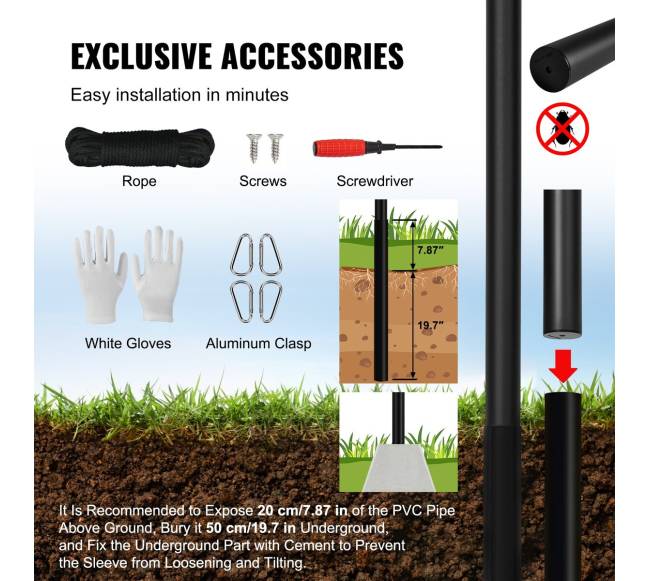 6 m juoda aliuminio vėliavos stiebas4