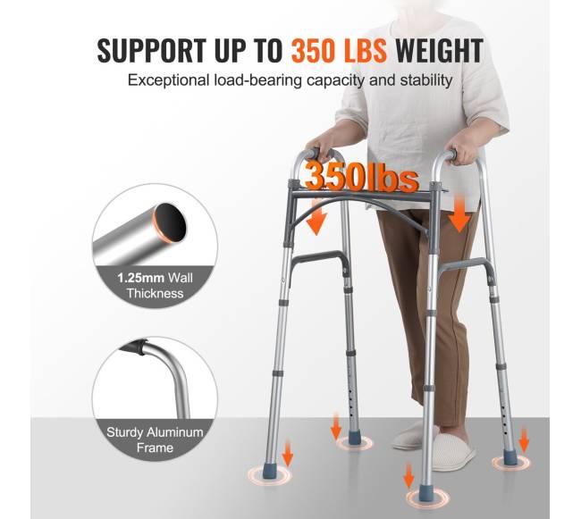 Sulankstomas aliuminio vaikštynės su reguliuojamu aukščiu2