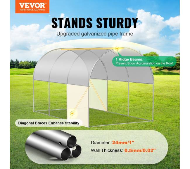 Erdvus tunelinis šiltnamis 292x196x190 cm1