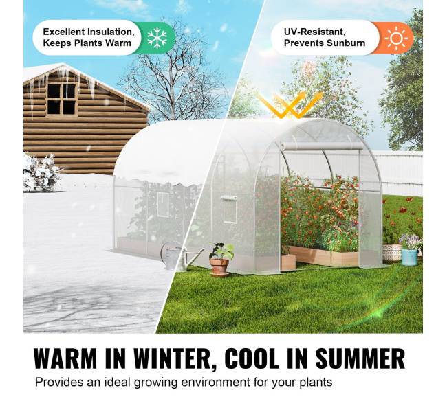 Erdvus tunelinis šiltnamis 292x196x190 cm3