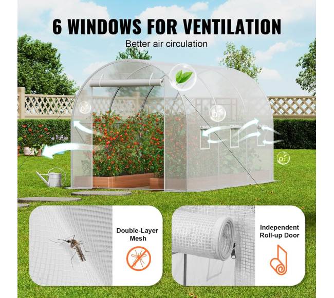 Erdvus tunelinis šiltnamis 292x196x190 cm5