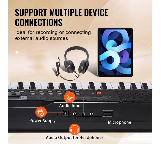 61 klavišų nešiojamas skaitmeninis pianinas3