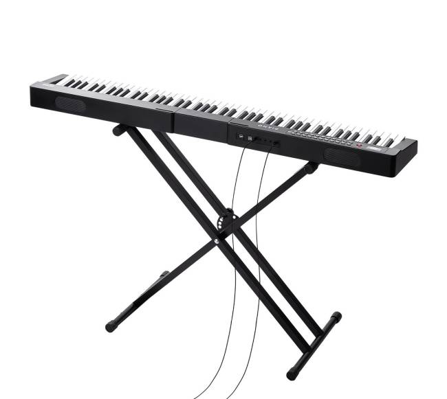 88 klavišų skaitmeninis pianinas su stovu8