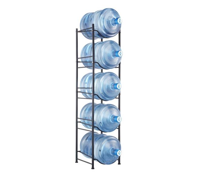 Penkių butelių laikiklis, vienos eilės stovas0