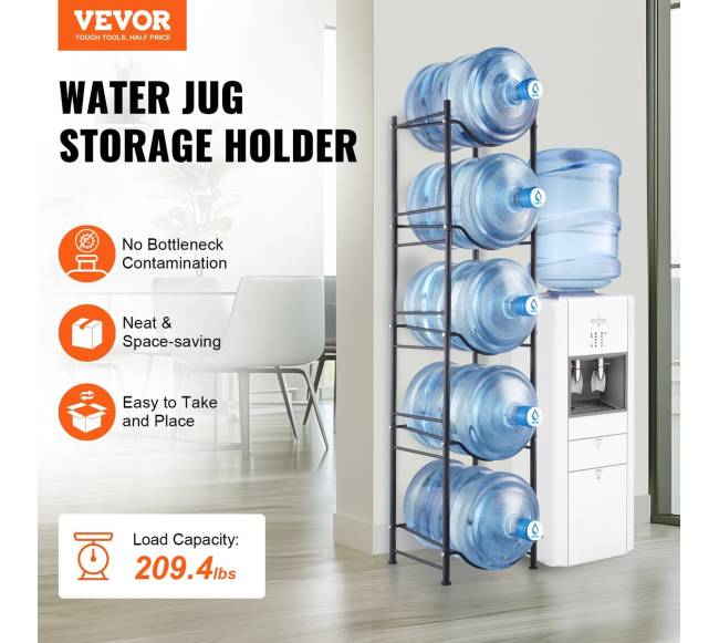 Penkių butelių laikiklis, vienos eilės stovas1