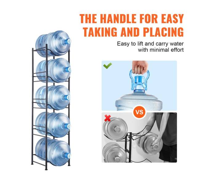 Penkių butelių laikiklis, vienos eilės stovas5