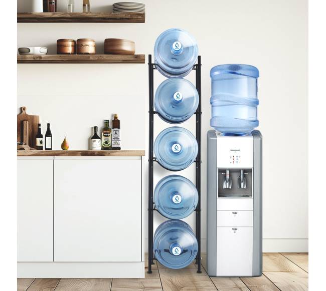 Penkių butelių laikiklis, vienos eilės stovas7