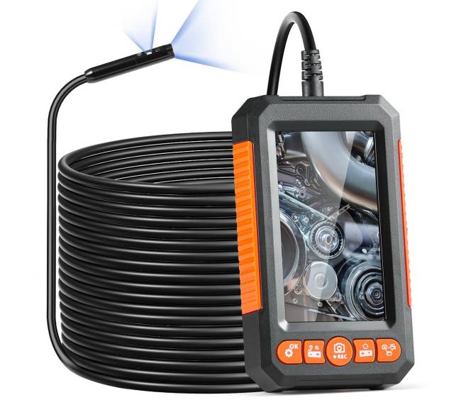 Endoskopinė kamera su šviesomis, dviguba objektyvo boroskopo kamera0