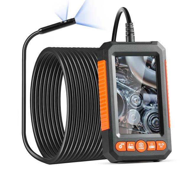 Endoskopinė kamera su šviesomis, dviguba objektyvo boroskopo kamera9