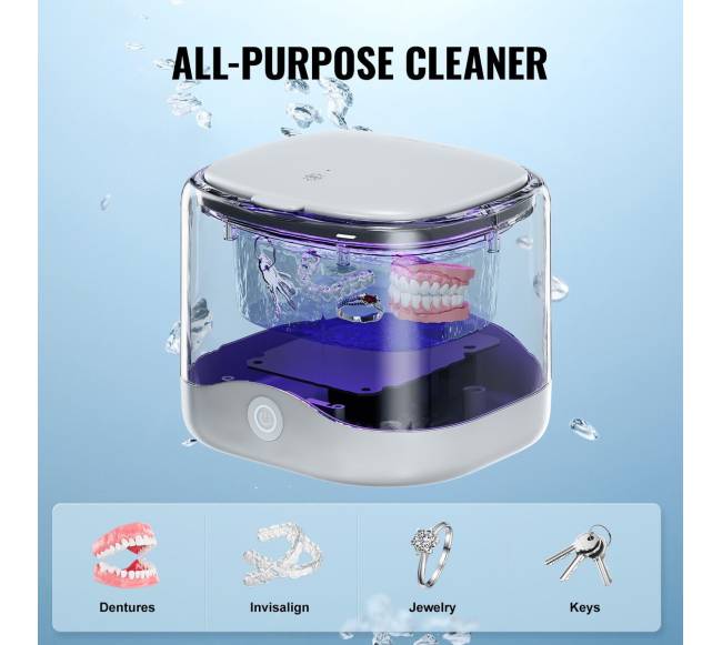 Ultragarsinis dantų protezų valiklis su UV5