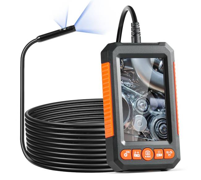 Endoskopinė kamera su žibintais ir dviem objektyvais0