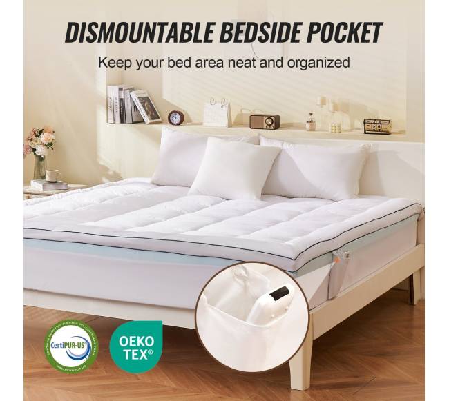 Atminties putplasčio čiužinio viršus 101.6 mm3