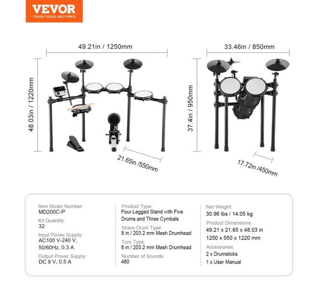 Elektroninis būgnų rinkinys 480 garsų6