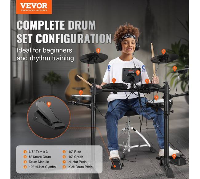 Elektrinė būgnų sistema su 150 garsų1