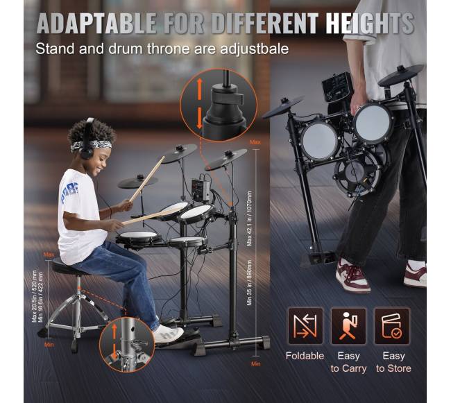 Elektrinė būgnų sistema su 150 garsų5