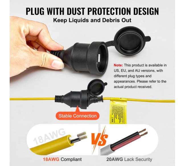 30 m ilgio statybinės šviesos 100W jungtys5