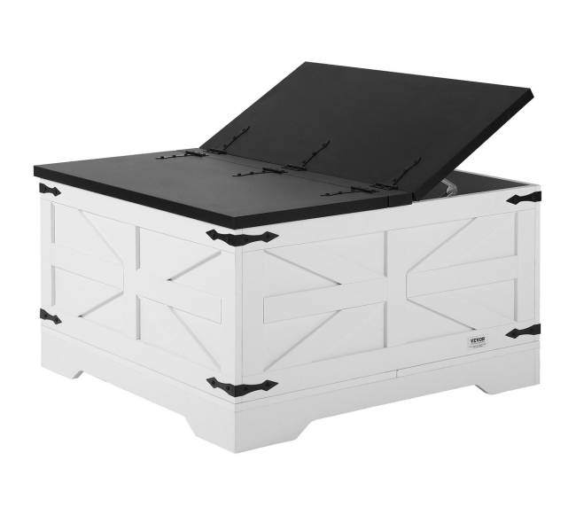 31,5 cm kaimiško stiliaus kavos staliukas su saugykla0