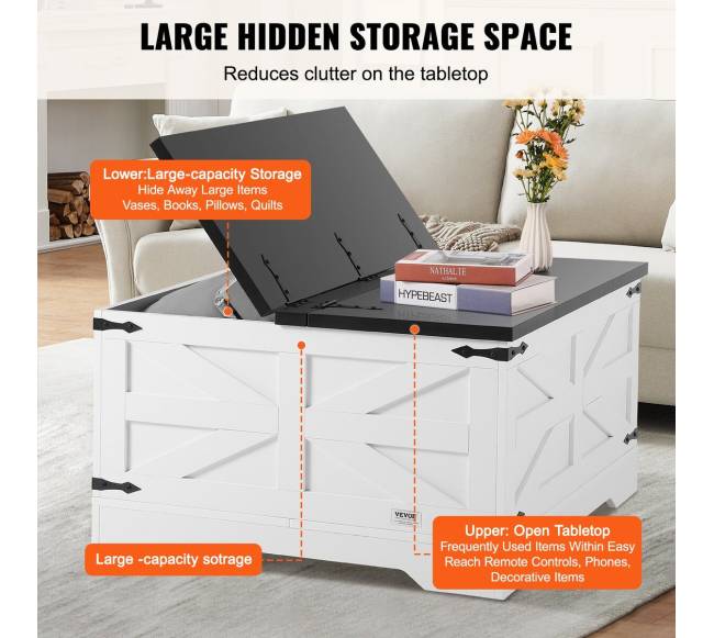 31,5 cm kaimiško stiliaus kavos staliukas su saugykla3