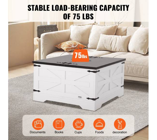 31,5 cm kaimiško stiliaus kavos staliukas su saugykla4