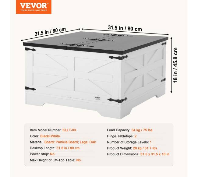 31,5 cm kaimiško stiliaus kavos staliukas su saugykla6