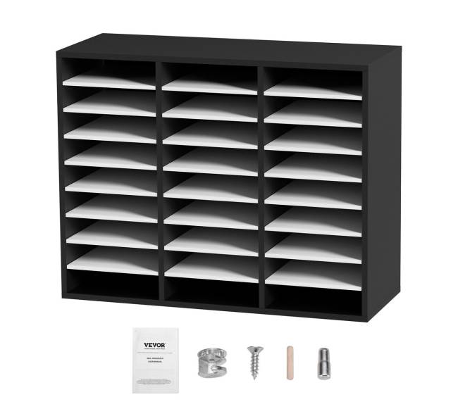 medinis dokumentų laikiklis su 27 skyreliais0