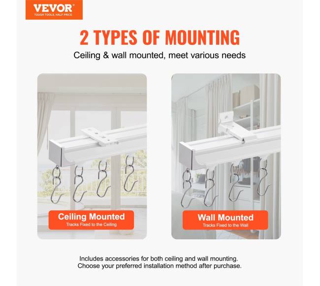 Lubų užuolaidų bėgių komplektas 5.4 m1