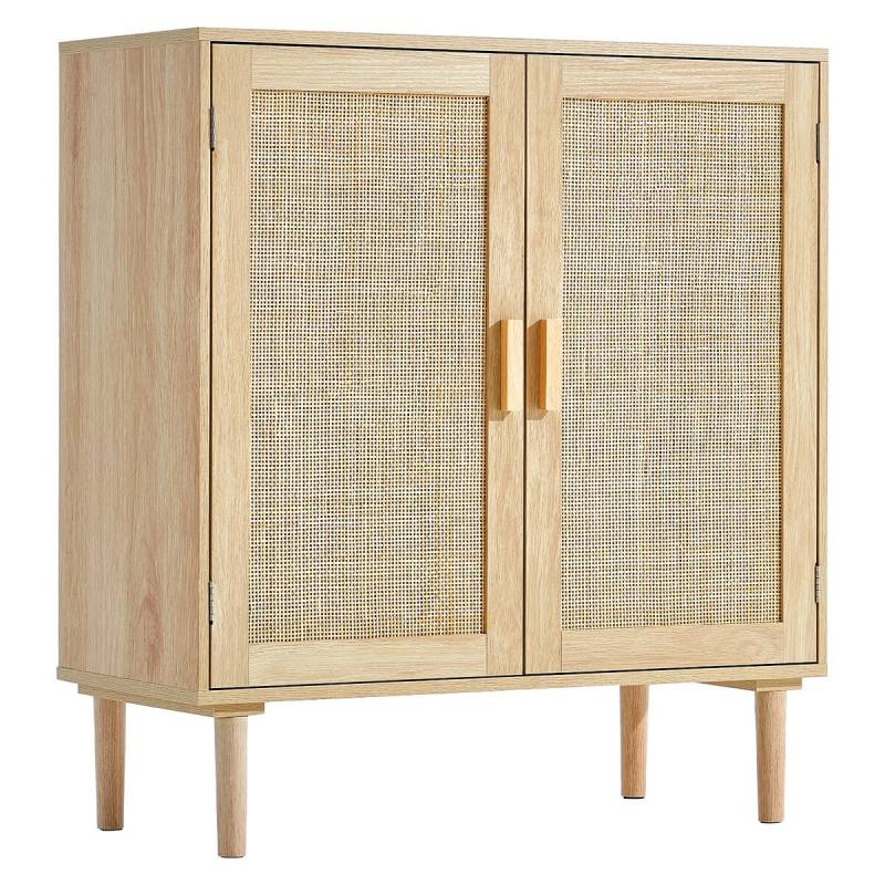 Natūrali pintų baldų spintelė su durimis0