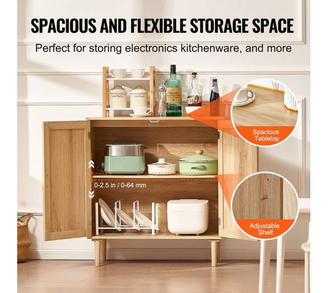 Natūrali pintų baldų spintelė su durimis3