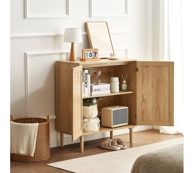 Natūrali pintų baldų spintelė su durimis7