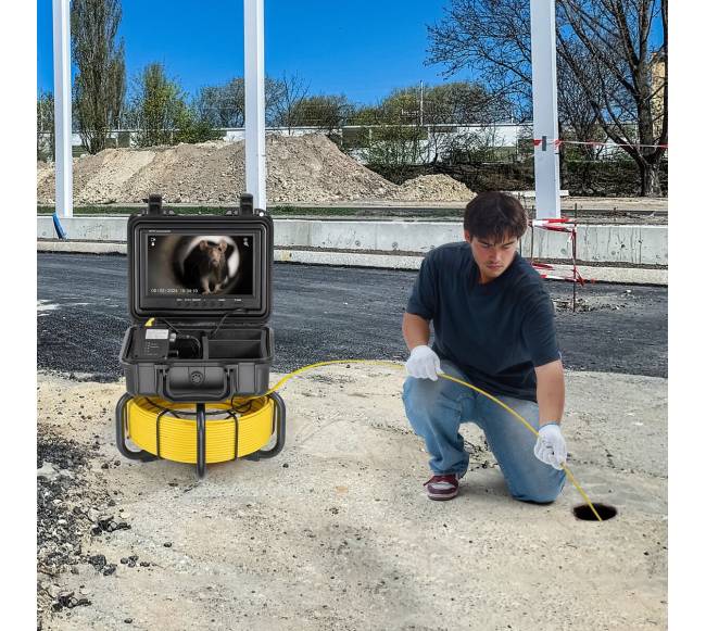 Nuotekų kamera su 9" ekranu ir 30m kabeliu7