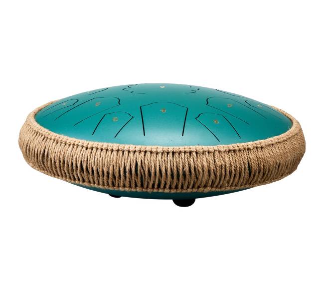 Plieno kalbos būgnas 15 natų, žalias10