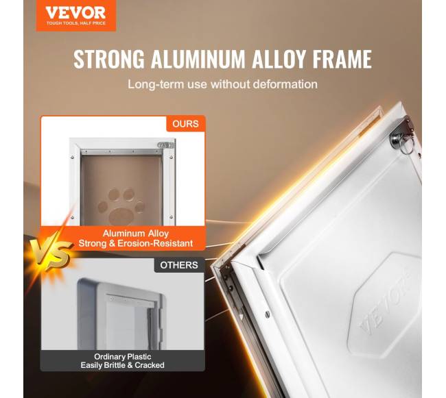 Mažas magnetinis aliuminio naminiams gyvūnams skirtas durų dangtis1